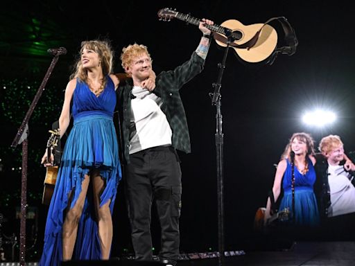 Ed Sheeran joins Taylor Swift onstage for a massive mash-up of songs at London 'Eras' concert