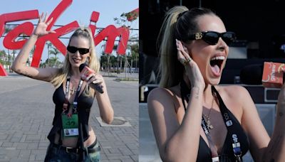 Yasmin Brunet mostra palcos do Rock in Rio e arrisca falsete de Mariah Carey; assista