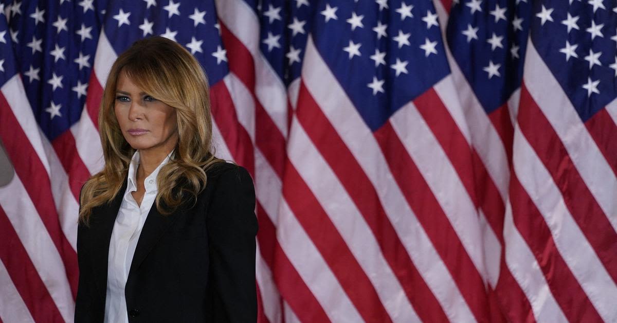 Melania Trump Accused of Wearing Enormous Hat to 'Hide' From Husband Donald Trump at Son Barron's Graduation