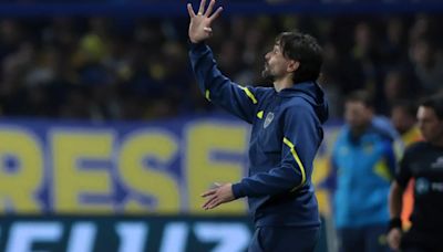 10 frases de Diego Martínez tras el triunfo de Boca: la impaciencia, por qué salió Marcos Rojo y los presentes de Cavani y Merentiel