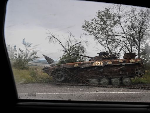 Russian forces appear to be making crude artillery guns by pulling the main armaments off of old BMP armored fighting vehicles