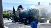 Trash truck erupts in flames, chars parked cars in Los Angeles neighborhood