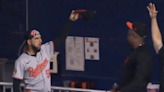 Orioles pitcher Cionel Perez amazingly caught teammate Connor Norby’s HR in his hat while sitting in the bullpen