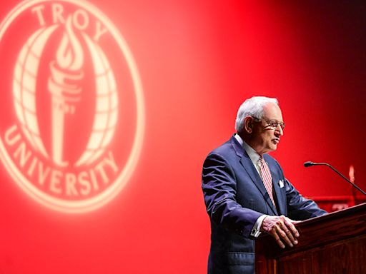 Dr. Jack Hawkins, chancellor of Troy University, is retiring from his position