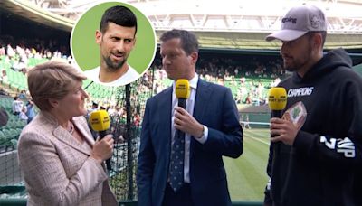 Clare Balding makes cheeky Novak Djokovic dig during live Wimbledon TV coverage