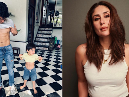 When Kareena Kapoor Khan shared an adorable pic of Ibrahim Ali Khan and Taimur Ali Khan flaunting their abs | Hindi Movie News - Times of India