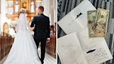 Mystery wedding crashers leave bride and groom puzzled with handwritten card and bizarre gift