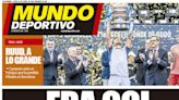 Portada de Mundo Deportivo del lunes 22 de abril de 2024