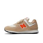 New Balance 574 Hook & Loop系列 男女大童休閒鞋-杏色-PV574HBO-W