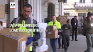 Lviv volunteers load aid for other Ukraine cities