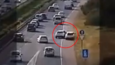 Moment British holidaymakers rammed by dangerous driver in Majorca