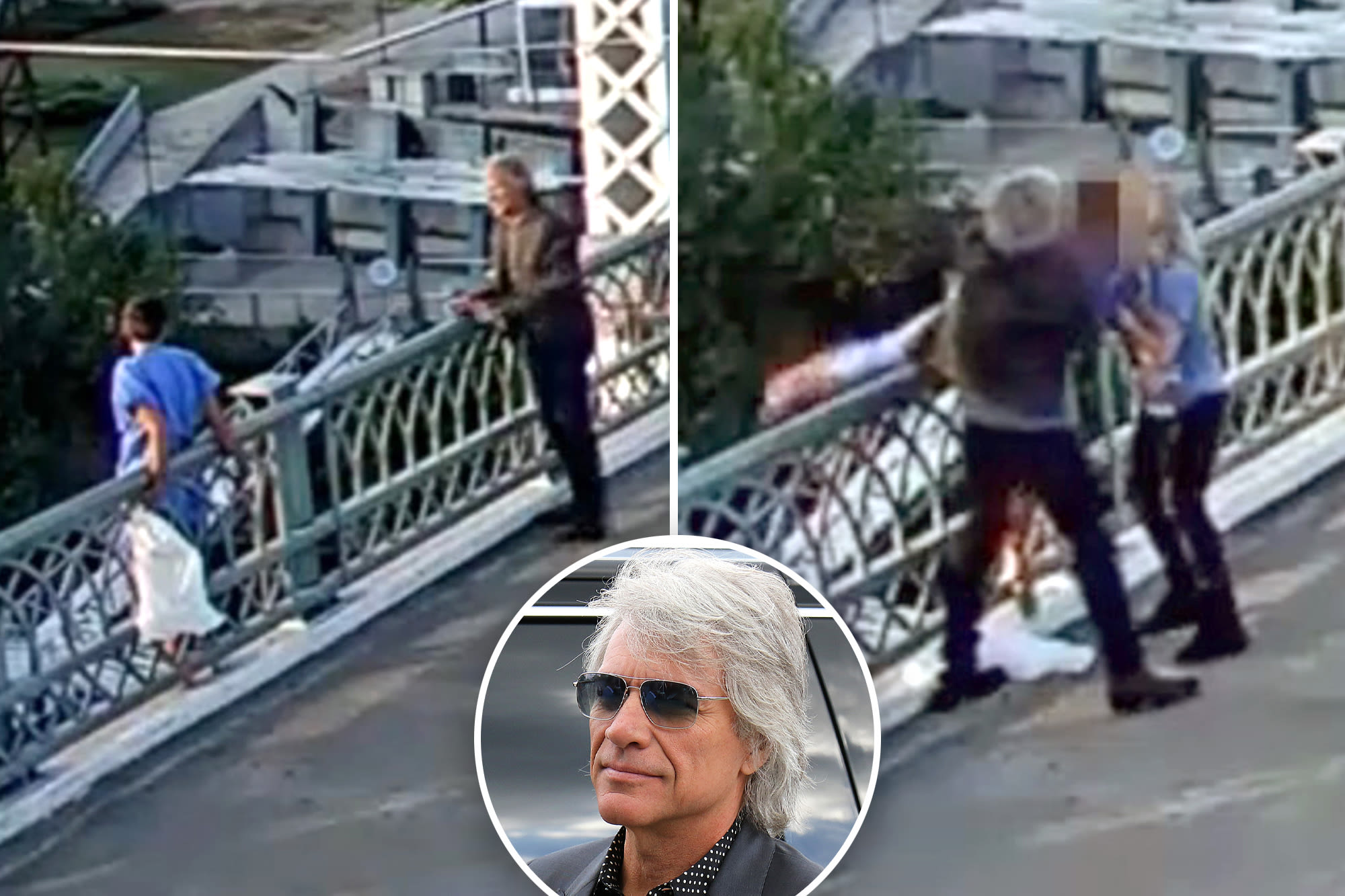 Jon Bon Jovi saves woman from jumping off Nashville bridge while filming music video in heart-wrenching clip