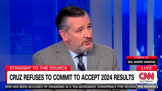 Ted Cruz to CNN: ‘Ridiculous’ to Ask Me if I’d Accept 2024 Results