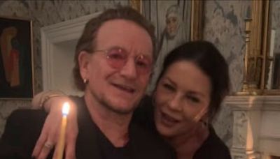 Bono sings Happy Birthday to Michael Douglas