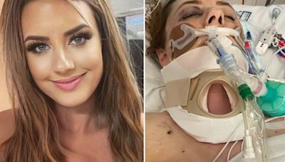 Rollercoaster crash victim seen for 1st time after being hit as she got phone