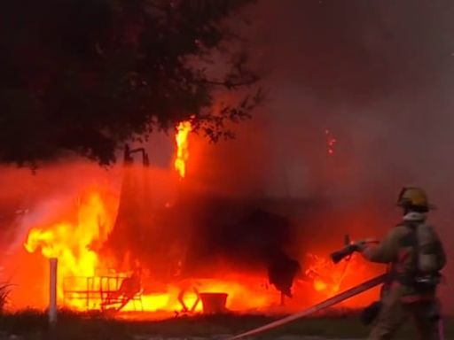 Crews battle fire at Orange County RV park