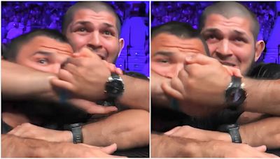 Khabib almost chokes teammate while watching cousin's title bout - he misses fighting so much