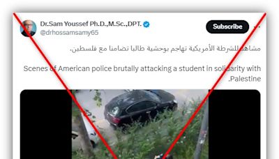 Old Italian police video misrepresented as US pro-Palestinian protest crackdown