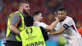 Mbappe approached for selfie by pitch invader during Spain vs France semi-final