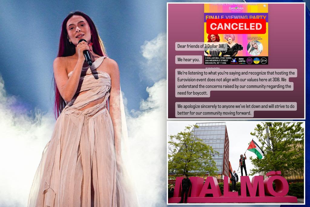 Brooklyn bar under fire for canceling Eurovision viewing party over Israeli singer