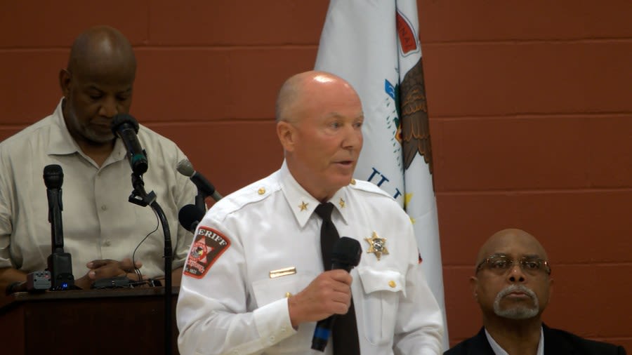 Sheriff Campbell said he will not step down at first public appearance since Sonya Massey’s death