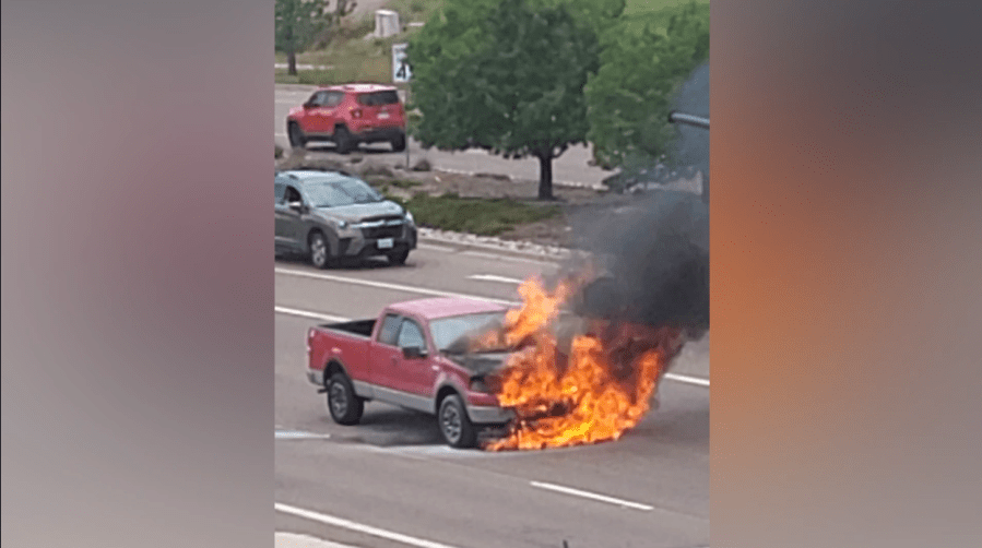 CSFD: Truck on fire near Powers and Briargate