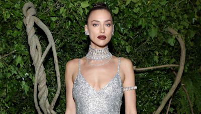 Irina Shayk Dazzles in Silver Gown Covered in 84,000 Swarovski Crystals at the 2024 Met Gala