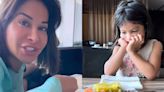 Maíra Cardi encara drama para a filha comer: 'Só pra me contrariar'