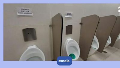 Outrage erupts on X after viral photo shows 'Only for Class-1 Officers' urinals in government office