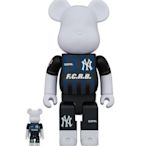 全新 Bearbrick 400% + 100%  FCRB × MLB New York Yankees 紐約洋基隊