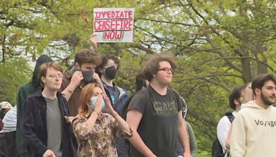 U of R students rally after school announces possible suspensions over campus protests