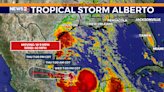 Tropical Storm Alberto moving ashore in Mexico early Thursday