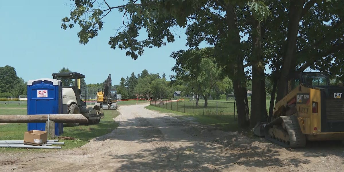 Crews work to improve access to a Burlington park