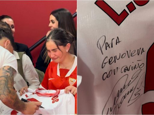 El emotivo detalle de Lucas Ocampos con una niña en zona mixta: "No sabíamos que se iba a acordar"