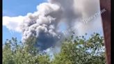 Ukrainian forces strike ammunition depot in Luhansk Oblast near Russian border – video