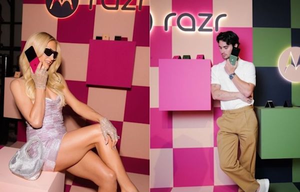 Chase Stokes and Paris Hilton Celebrate the Unveiling of the Latest Motorola Razr