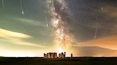 Perseid meteor shower captured over Stonehenge