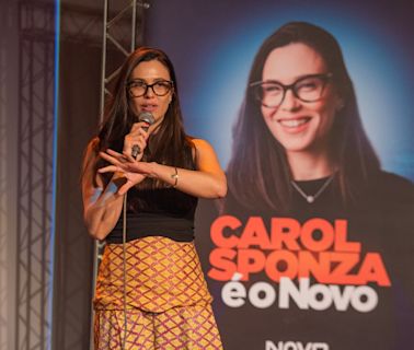 Novo lança candidatura de Carol Sponza à prefeitura do Rio com apelo ao voto feminino