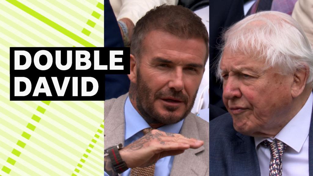 Wimbledon 2024: David Beckham & Sir David Attenborough arrive Royal Box