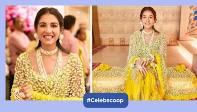 Details of Radhika Merchant's Haldi outfit made of 1000 fresh Mogra & 90 Genda flowers revealed