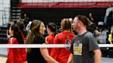 These volleyball coaches and best friends marked their special day with a friendly rivalry