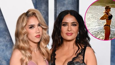 Salma Hayek Shows Off Her Toned Figure in Bikini as Daughter Valentina Snaps Pics