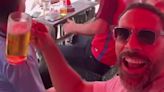 Rio Ferdinand joins England fans for boozy afternoon in Dusseldorf