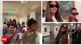 Anant Ambani and Radhika Merchant wedding: Kim Kardashian and Khloe Kardashian get treated like royalty; sisters led to suite in royal procession - WATCH | - Times of India