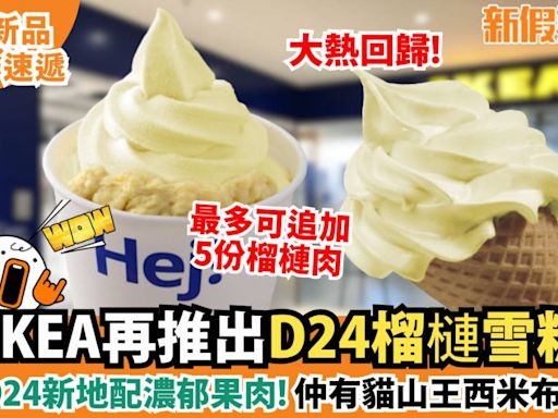 IKEA榴槤雪糕6月回歸！配D24榴槤肉可追加預最多5份！