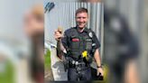 Ohio police officer rescues newborn kitten found under mobile home