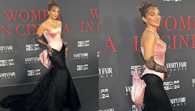 Kiara Advani is belle of the ball at Red Sea Film Festival in pink and black Nedret Taciroglu corset gown with a big bow