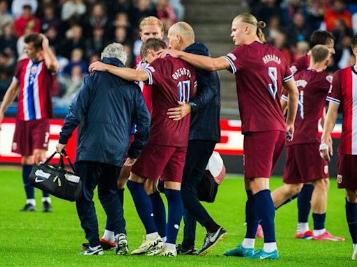 Arsenal’s Martin Odegaard out for three weeks with Liverpool midfielder Harvey Elliott also sidelined