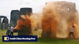 Climate protesters arrested over spraying orange paint on Stonehenge monument