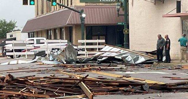 Storm leaves damage in downtown Orangeburg